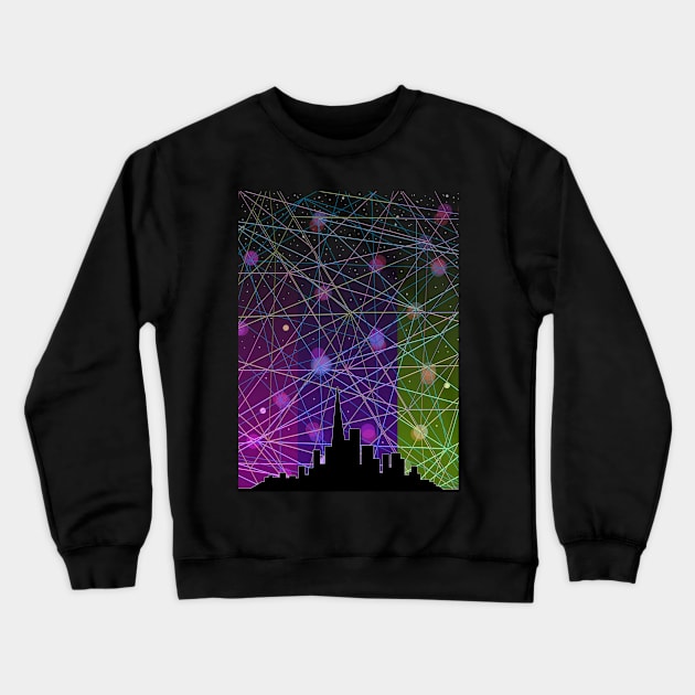 A Futurist's Starry Night Crewneck Sweatshirt by MorganRalston